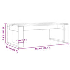 Couchtisch Schwarz Eichen-Optik 102 x 50 x 35 cm Holzwerkstoff