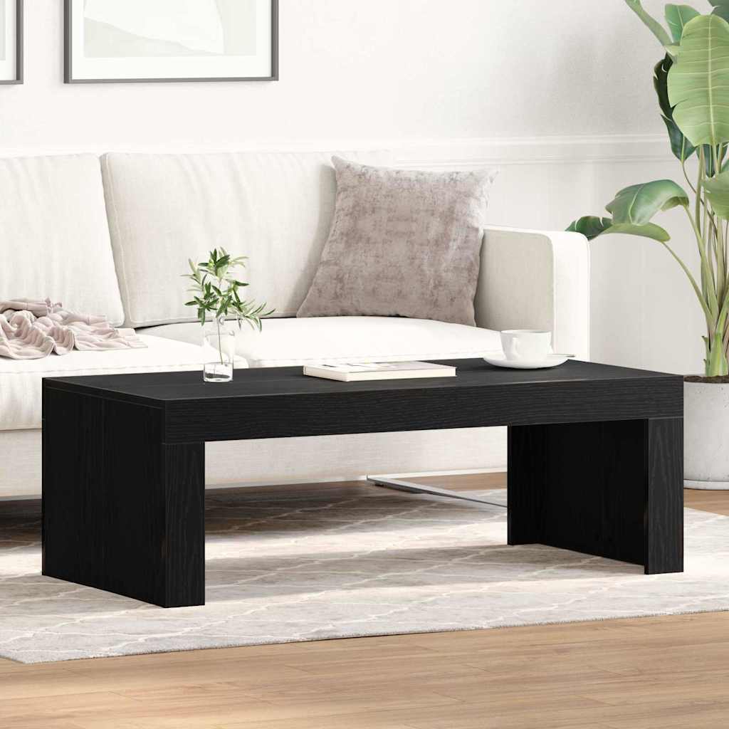Couchtisch Schwarz Eichen-Optik 102 x 50 x 35 cm Holzwerkstoff