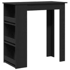 Bartisch mit Regal Schwarz Eichen-Optik 102x50x103,5 cm