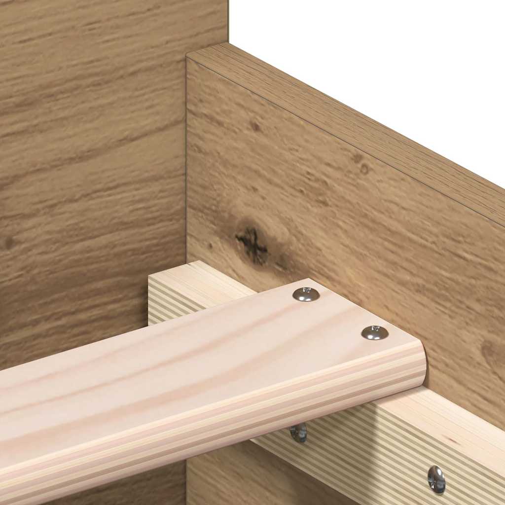 Bettgestell ohne Matratze Artisan-Eiche 75x190 cm Holzwerkstoff