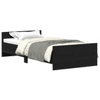 Bettgestell ohne Matratze Schwarz Eichen-Optik 100x200 cm