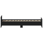 Bettgestell ohne Matratze Schwarz Eichen-Optik 100x200 cm