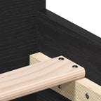 Bettgestell ohne Matratze Schwarz Eichen-Optik 100x200 cm