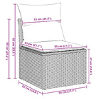 2-tlg. Garten-Sofagarnitur mit Kissen Braun Poly Rattan Akazie
