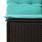 6-tlg. Garten-Sofagarnitur mit Kissen Schwarz Poly Rattan