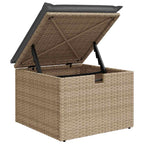5-tlg. Garten-Sofagarnitur mit Kissen Beige Poly Rattan