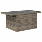 5-tlg. Garten-Sofagarnitur mit Kissen Grau Poly Rattan Akazie