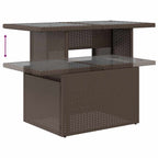11-tlg. Garten-Sofagarnitur mit Kissen Braun Poly Rattan Akazie
