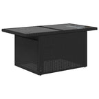 8-tlg. Garten-Sofagarnitur mit Kissen Schwarz Poly Rattan