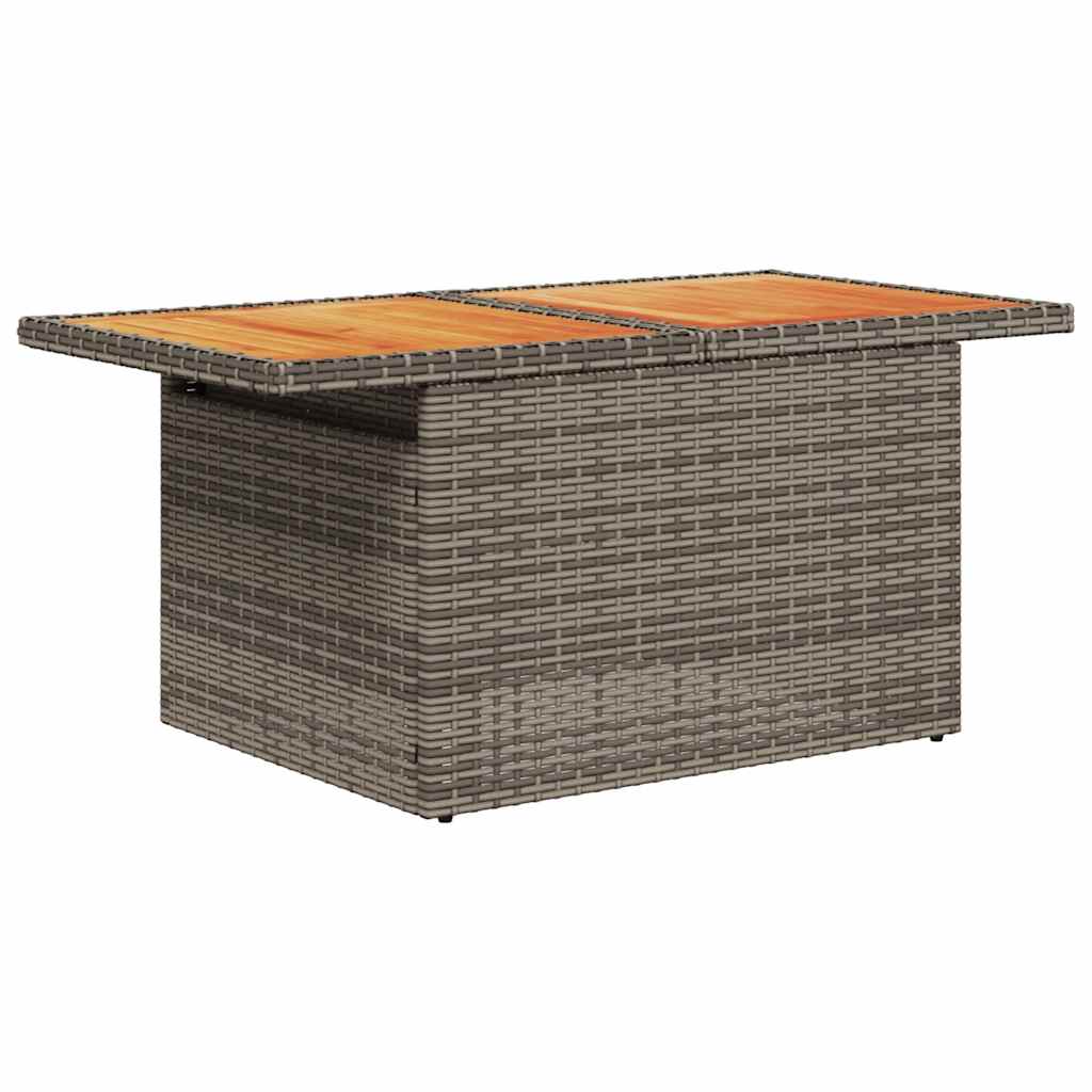6-tlg. Garten-Sofagarnitur mit Kissen Schwarz Poly Rattan