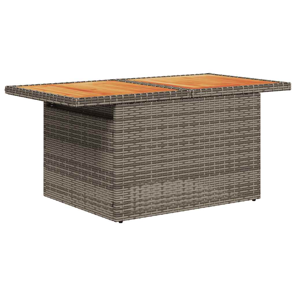 6-tlg. Garten-Sofagarnitur mit Kissen Schwarz Poly Rattan