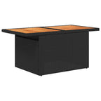 7-tlg. Garten-Sofagarnitur mit Kissen Grau Poly Rattan Akazie