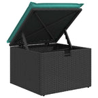 8-tlg. Garten-Sofagarnitur mit Kissen Grau Poly Rattan Akazie