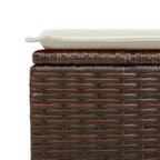 2-tlg. Garten-Sofagarnitur mit Kissen Braun Poly Rattan Akazie