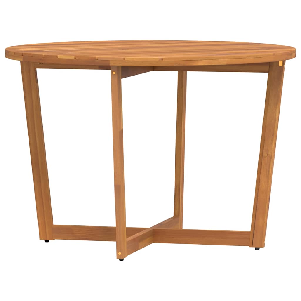 Garten-Esstisch Rund Ø110x75 cm Massivholz Akazie