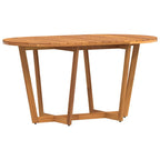 Garten-Esstisch Oval 150x90x75 cm Massivholz Akazie