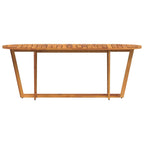 Garten-Esstisch Oval 200x90x75 cm Massivholz Akazie