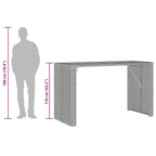 5-tlg. Gartenbar-Set ohne Kissen Grau Poly Rattan Akazie