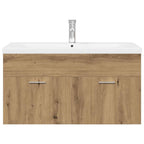 Waschbeckenunterschrank mit Einbaubecken Artisan-Eiche