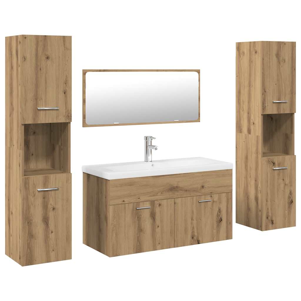 5-tlg. Badmöbel-Set Artisan-Eiche Holzwerkstoff