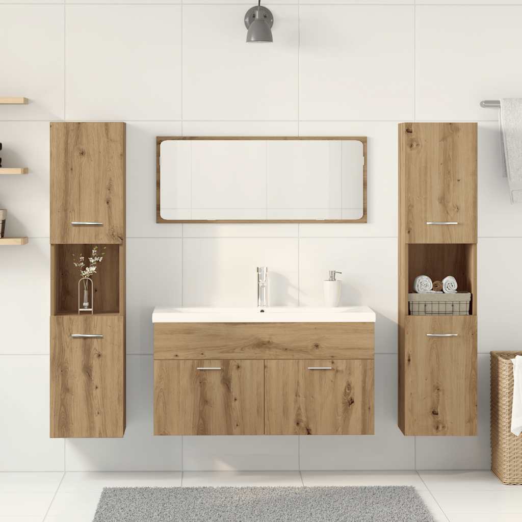 5-tlg. Badmöbel-Set Artisan-Eiche Holzwerkstoff