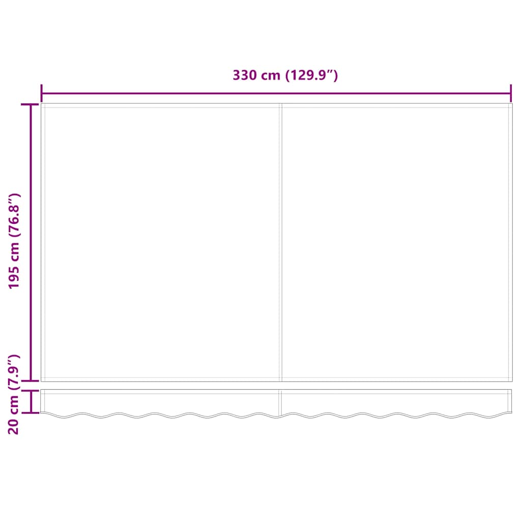 Markisenersatzstoff Creme 3,5 x 2 m Polyester