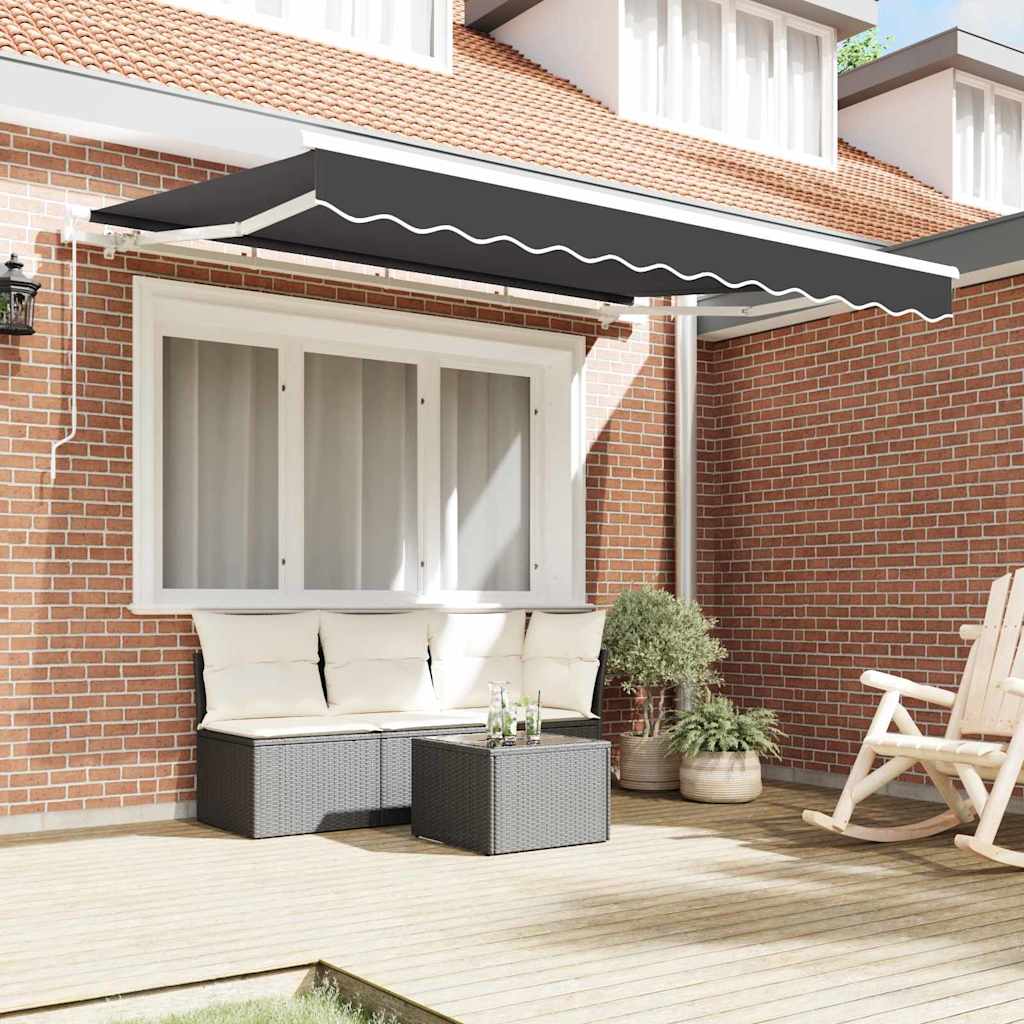 Markisenersatzstoff Anthrazit 3,5 x 2 m Polyester