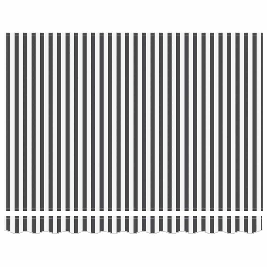 Markisenersatzstoff Anthrazit und Weiß 2,5 x 2 m Polyester