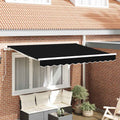 Markisenersatzstoff Schwarz 3,5 x 2,5 m Polyester