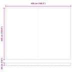 Markisenersatzstoff Grün und Gelb 4,5 x 3,5 m Polyester