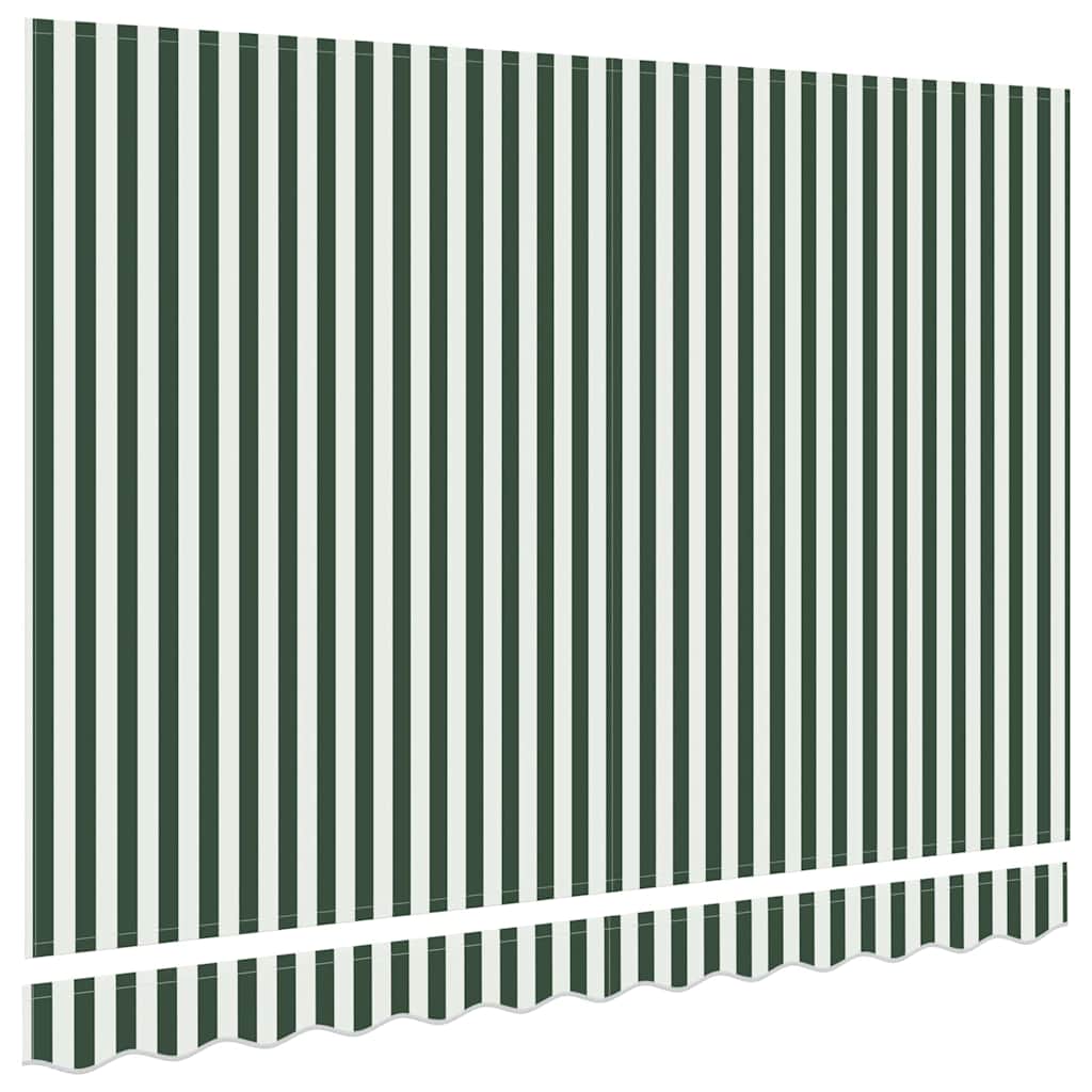 Markisenersatzstoff Grün und Weiß 3 x 2,5 m Polyester