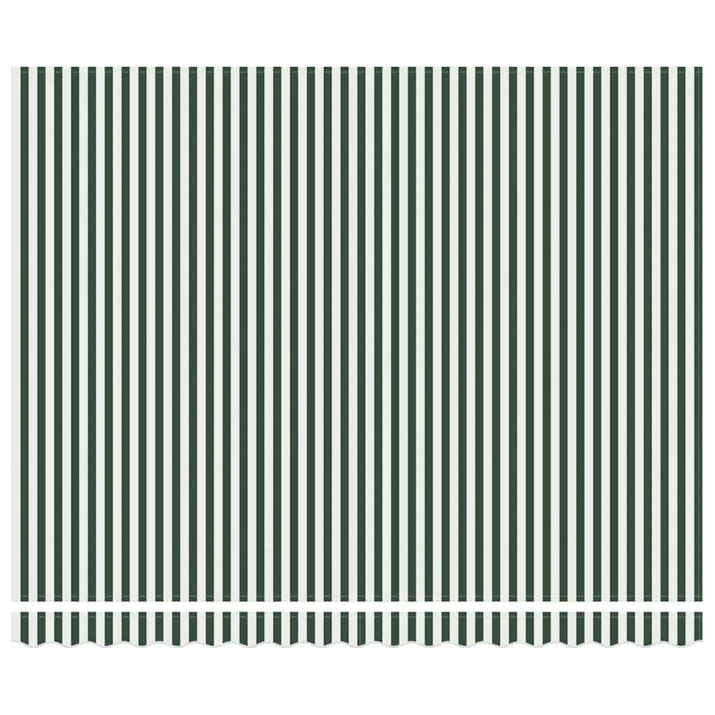 Markisenersatzstoff Grün und Weiß 4 × 3,5 m Polyester
