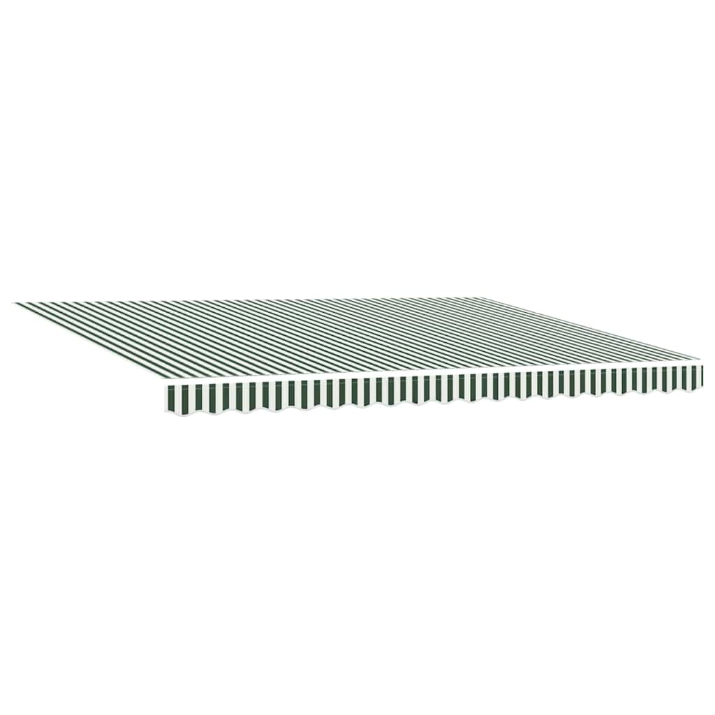 Markisenersatzstoff Grün und Weiß 4,5 × 3 m Polyester