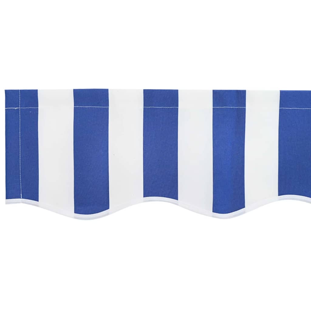 Markisenschürzen-Ersatz Blau und Weiß 2,5 m Polyester