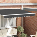 Markisenschürzen-Ersatz Anthrazitgestreift 2,5 m Polyester