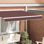 Markisenschürzen-Ersatz Braun gestreift 2,5 m Polyester