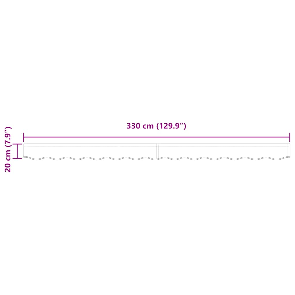 Markisenschürzen-Ersatz Beige 3,5 m Polyester