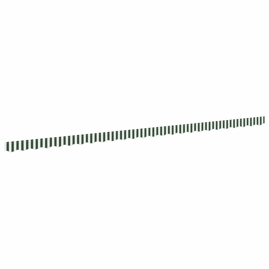 Markisenschürzen-Ersatz Grün und Weiß 6 m Polyester