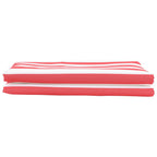 Markisenersatzstoff Rot und Weiß 1000 x 160 cm Polyester