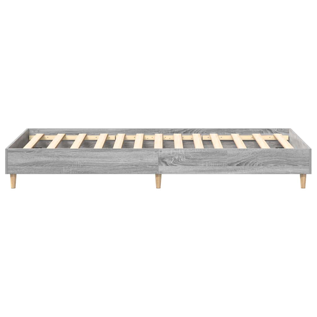 Bettrahmen Graues Sonoma 203 x 93 x 25 cm Holzwerkstoff