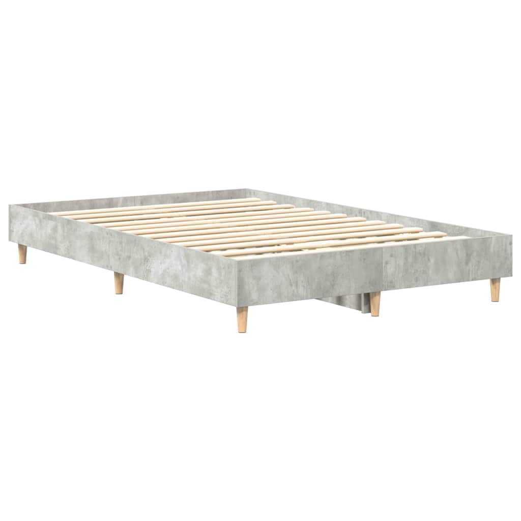 Bettrahmen Beton Grau 193 x 123 x 25 cm Holzwerkstoff