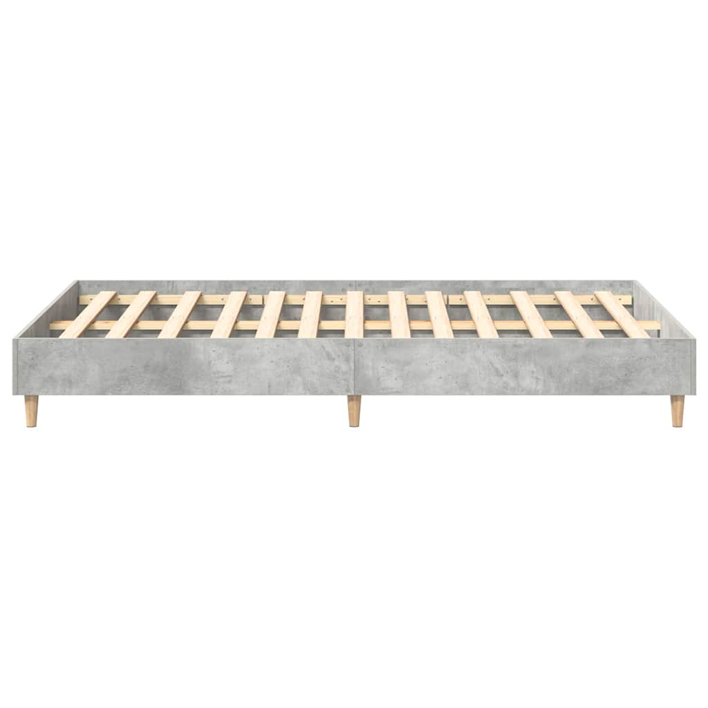 Bettrahmen Beton Grau 193 x 123 x 25 cm Holzwerkstoff