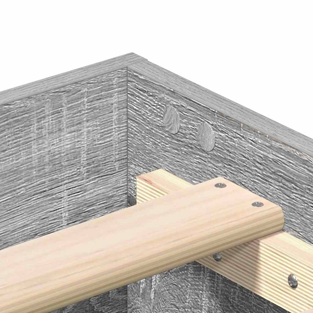 Bettrahmen Graues Sonoma 193 x 123 x 25 cm Holzwerkstoff