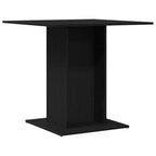 Esstisch Schwarz Eichen-Optik 80x80x75 cm Holzwerkstoff