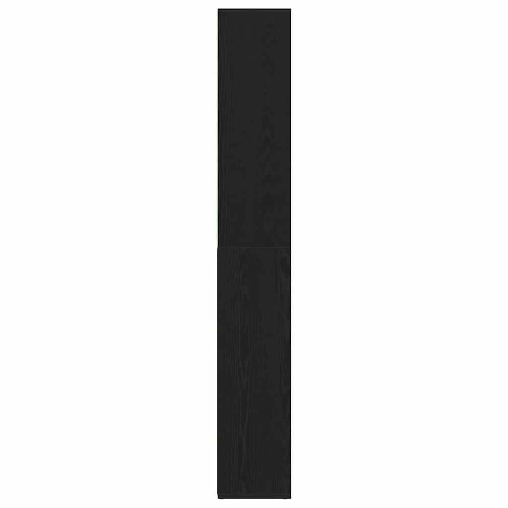 Bücherregal Schwarz Eichen-Optik 155 x 24 x 160 cm