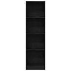 Bücherregal Schwarz Eichen-Optik 40x24x143 cm Holzwerkstoff
