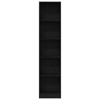 Bücherregal Schwarz Eichen-Optik 40x24x176 cm Holzwerkstoff