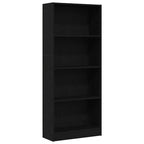 Bücherregal Schwarz Eichen-Optik 60 x 24 x 143 cm Holzwerkstoff