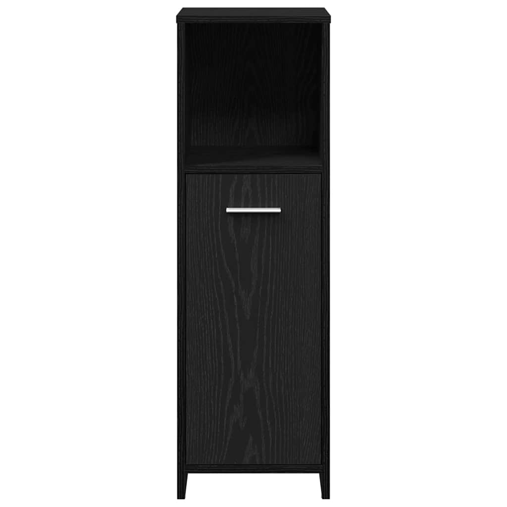 Badezimmerschrank aus schwarzer Eiche, 30 x 30 x 95 cm, Holzwerkstoff