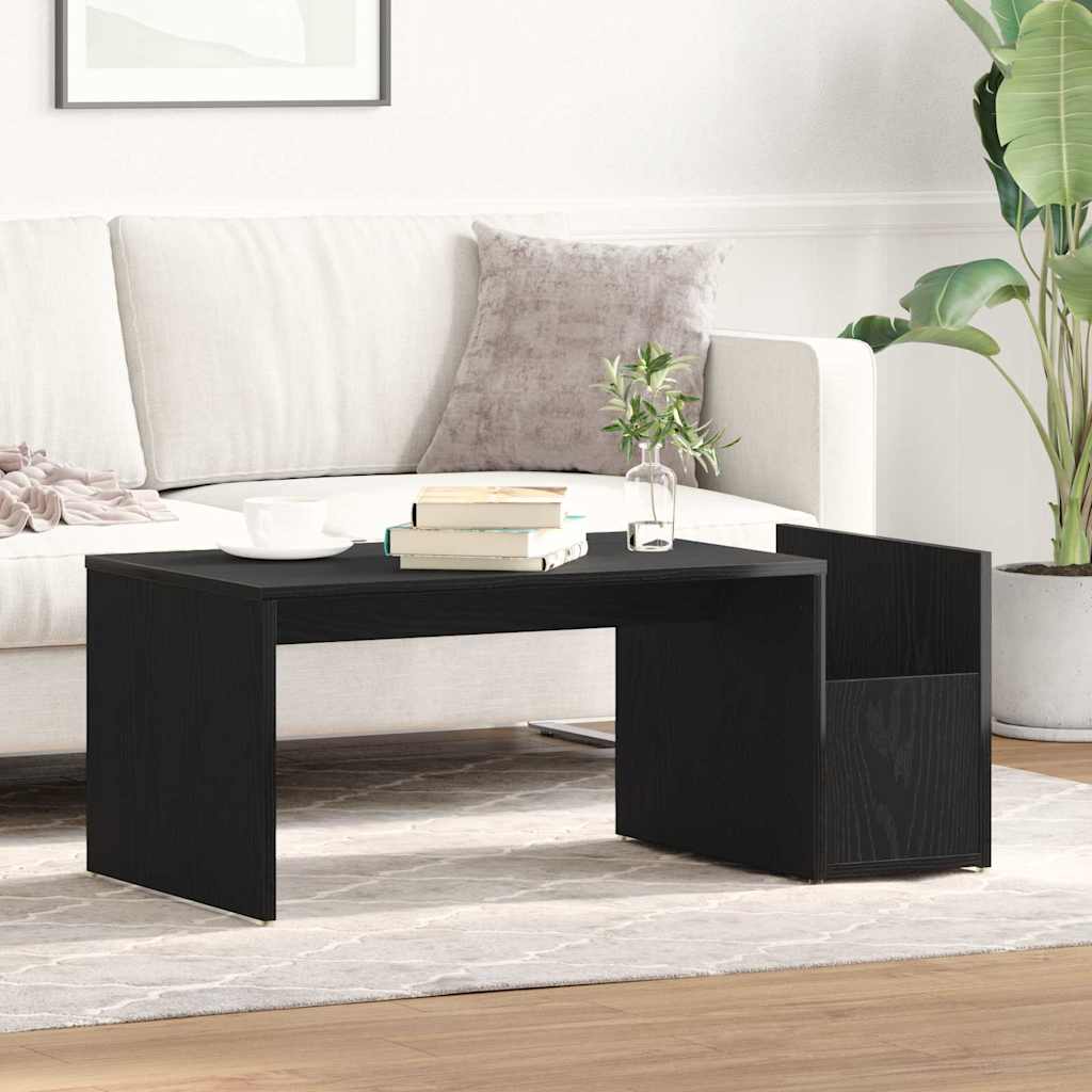 Couchtisch Schwarz Eichen-Optik 90 x 45 x 35 cm Holzwerkstoff